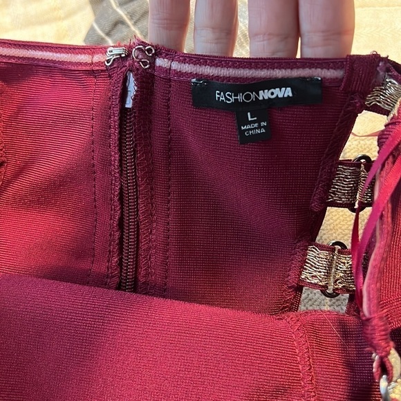 (HEAVY)Fashion Nova,Stunning & Unique, Stuck In My Head,Strapless Dress, Stretch - Picture 4 of 14